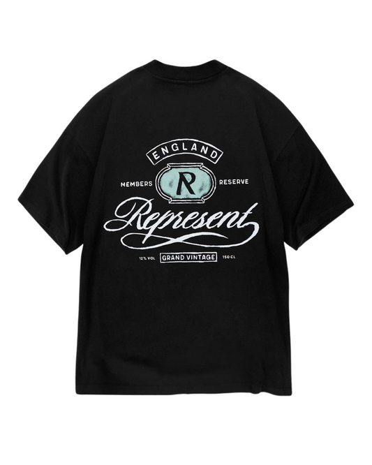 Represent Grand Vintage Hand Drawn T-Shirt - "Jet Black"