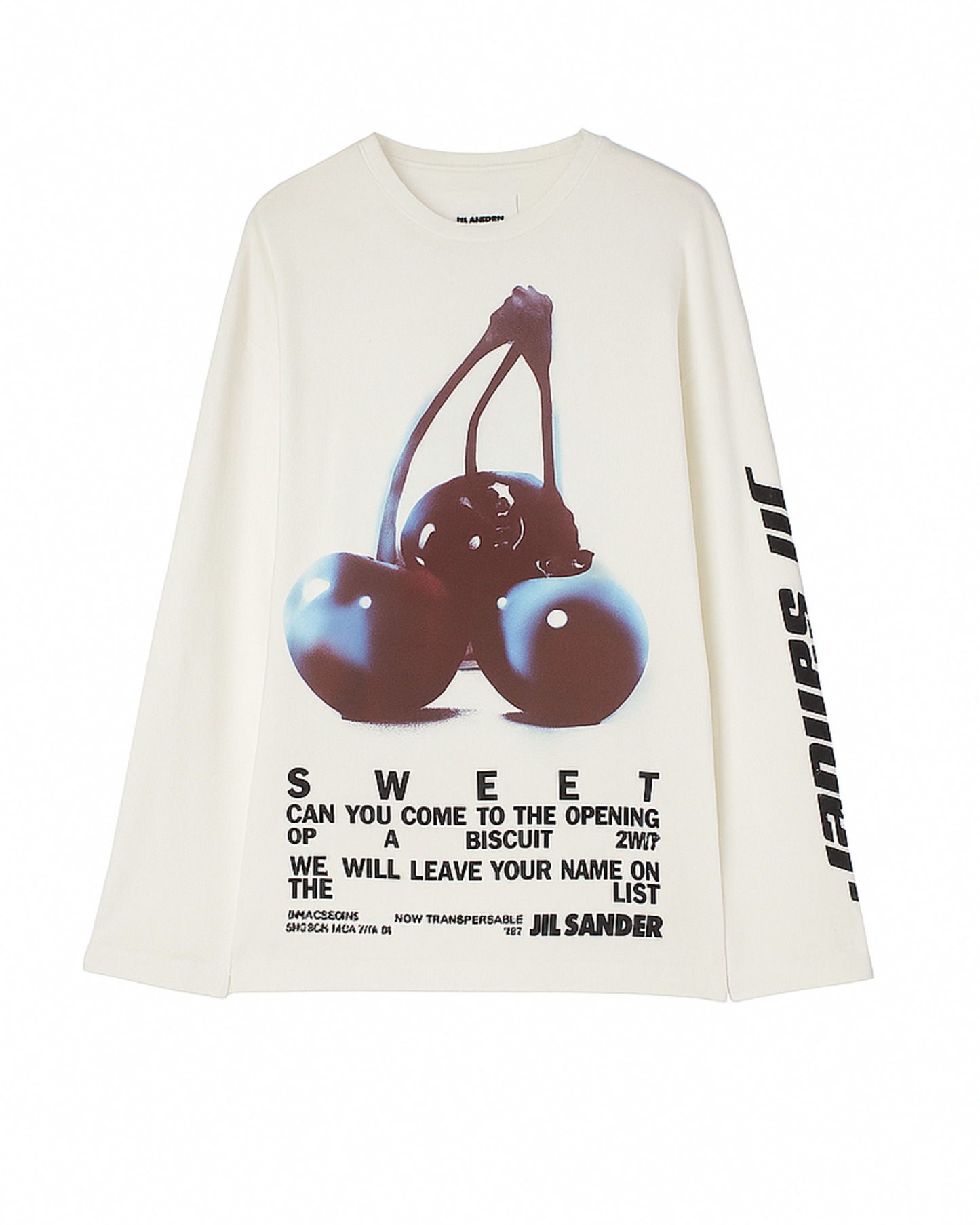 Jil Sander Cherry Print Long Sleeve T-Shirt