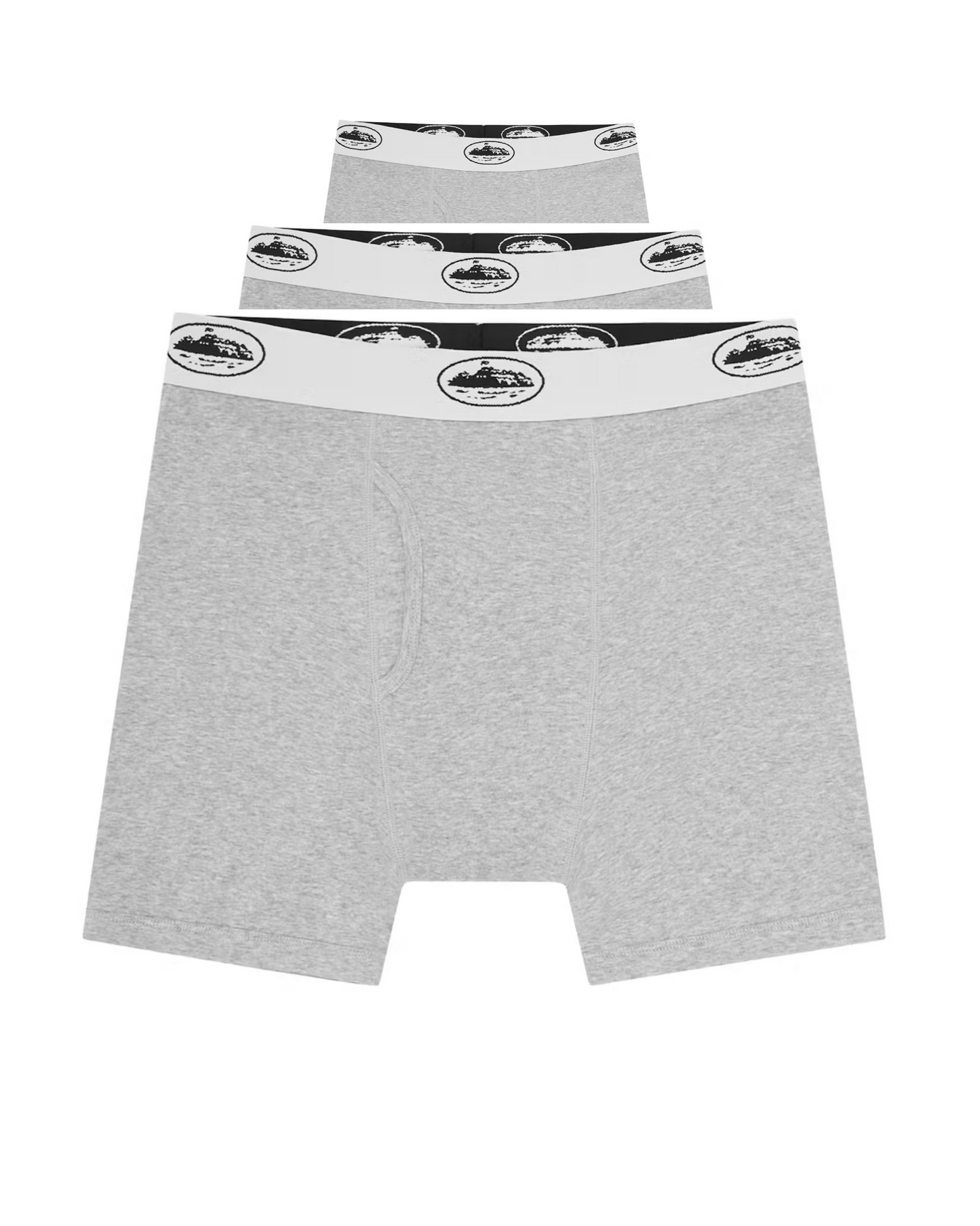 Corteiz Alcatraz Boxers (3 Pack) - "Grey"