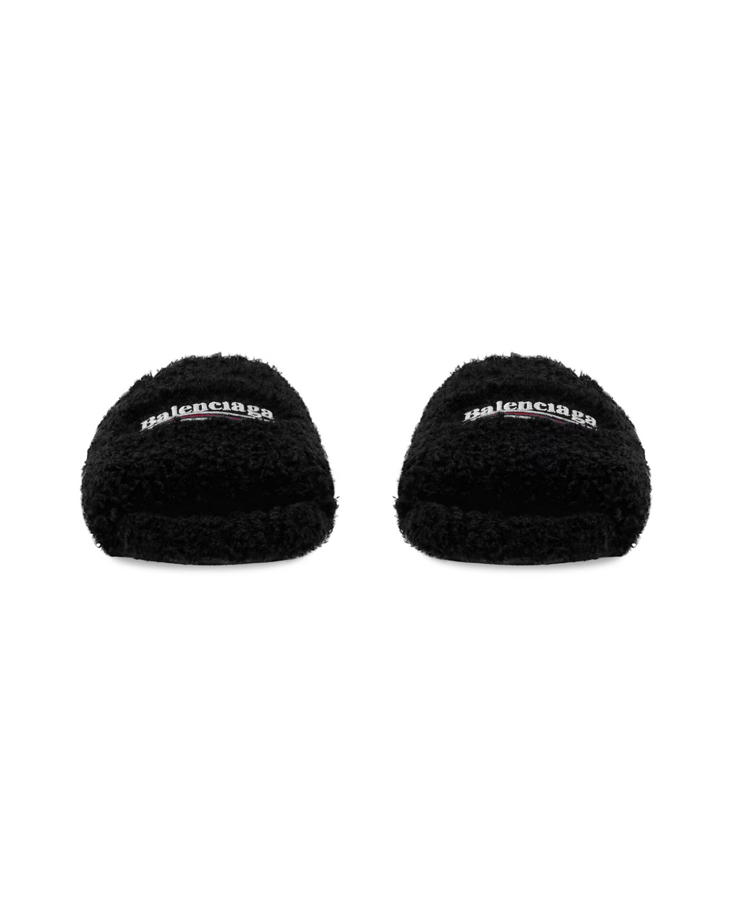 Balenciaga Furry Slide Sandal - "Black"