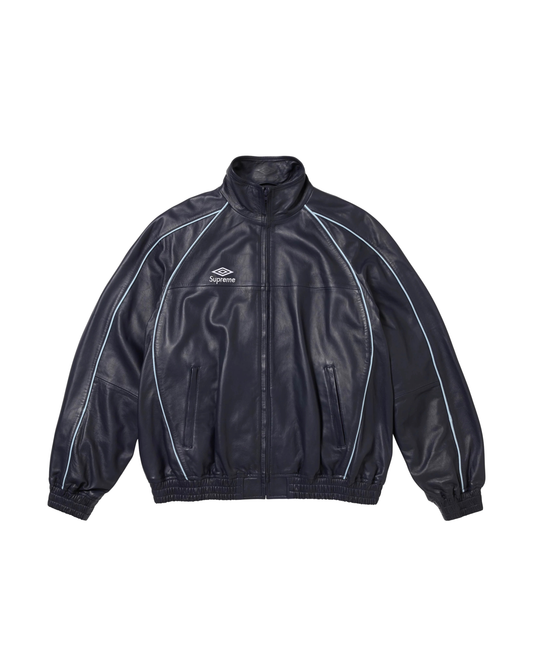 Supreme x Umbro Leather Track Jacket - "Navy"