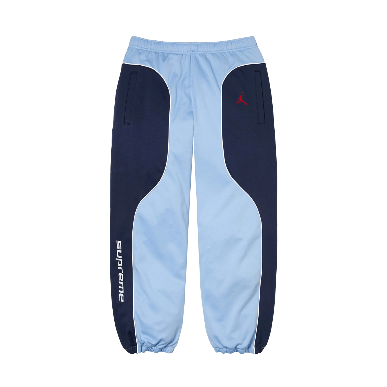 Supreme x Jordan Track Pants 'Light Blue/Navy'