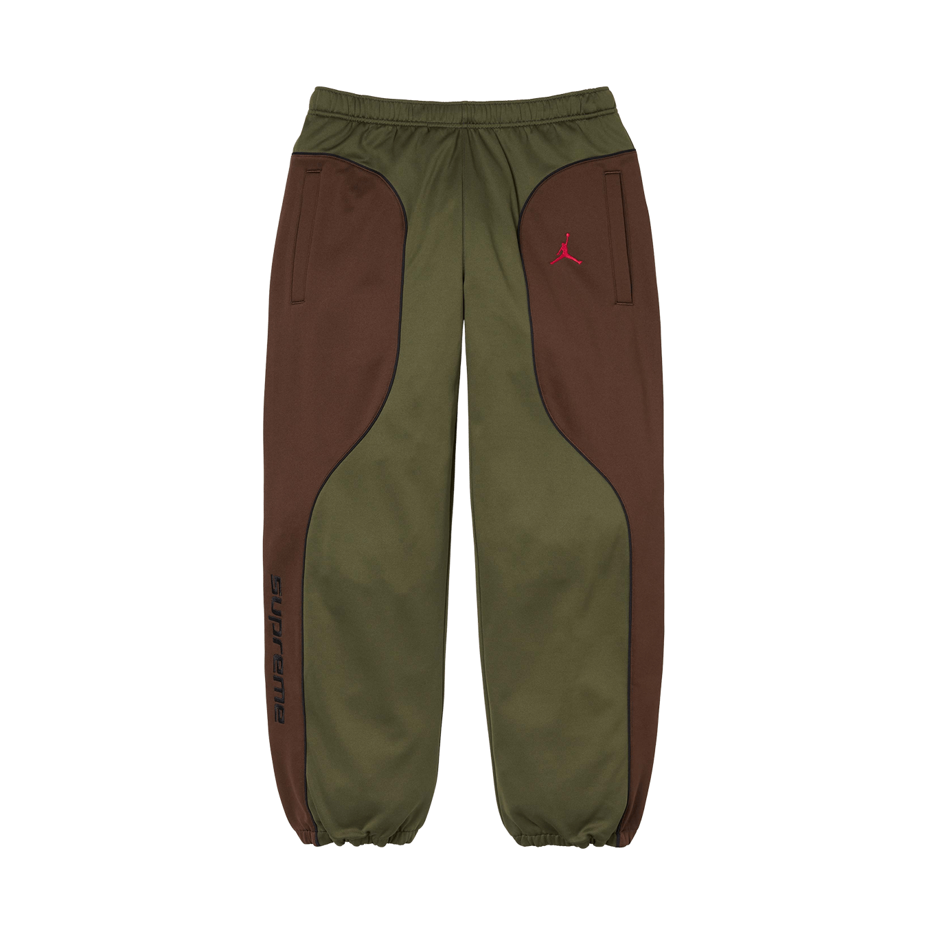 Supreme x Jordan Track Pants 'Olive/Brown'