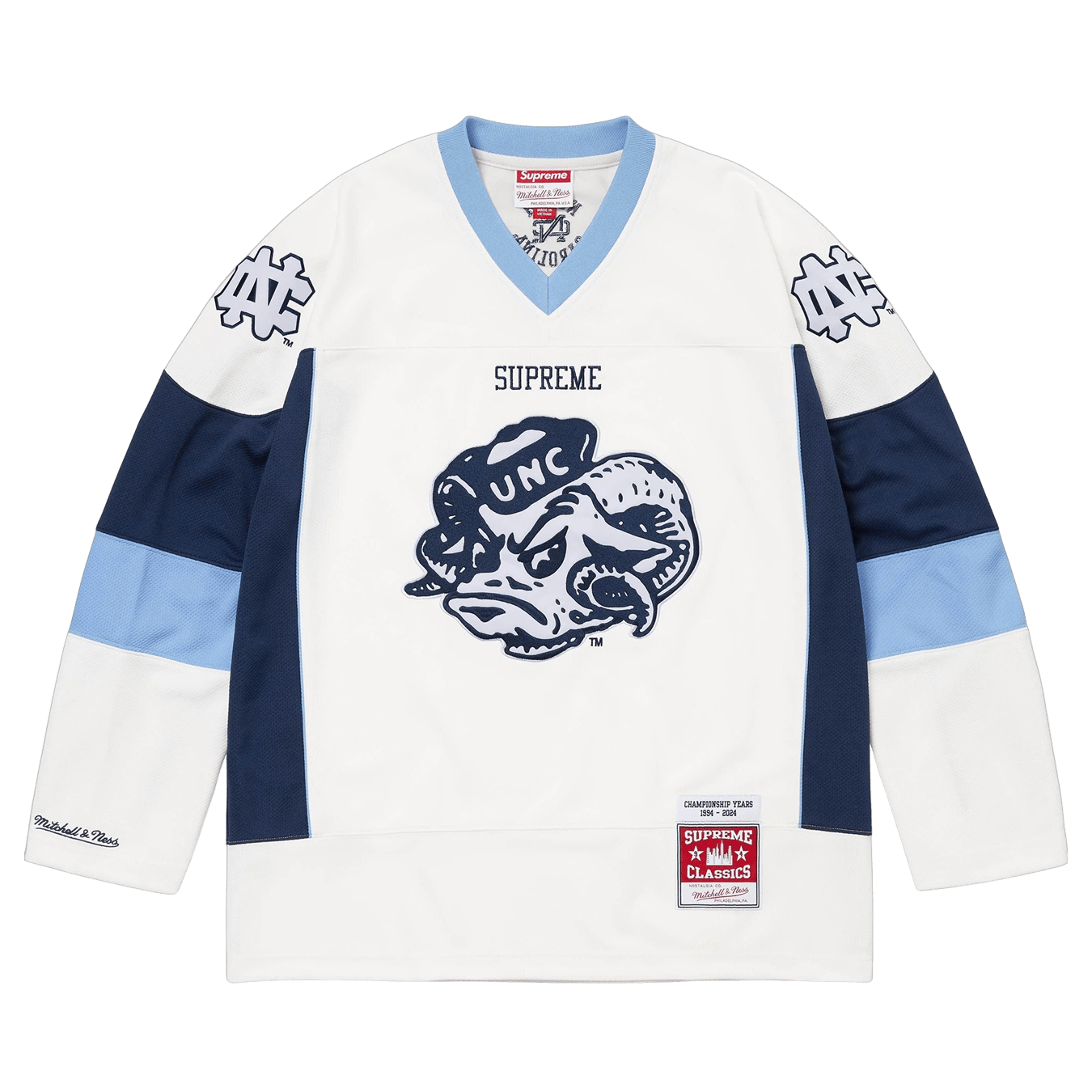 Supreme x Mitchell & Ness NCAA Hockey Jersey 'White'