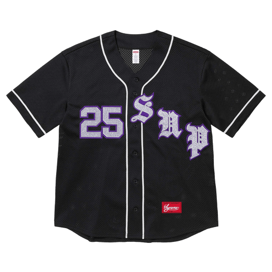 Supreme Old English Baseball Jersey 'Black'