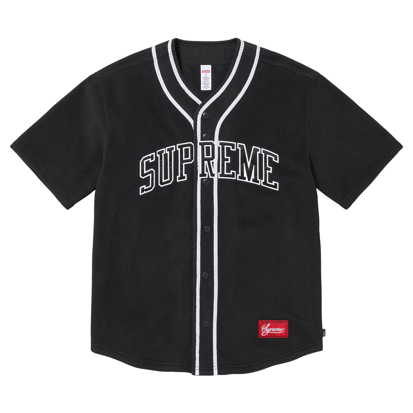 Supreme Polartec Baseball Jersey 'Black'