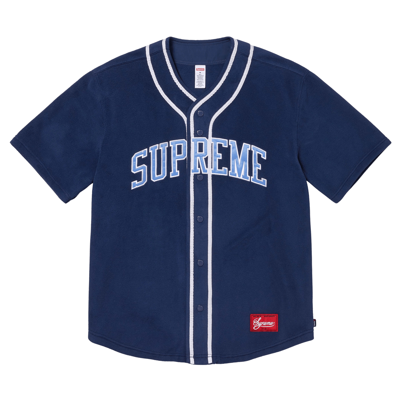 Supreme Polartec Baseball Jersey 'Navy'