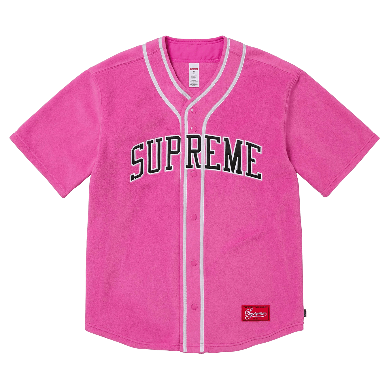 Supreme Polartec Baseball Jersey 'Pink'