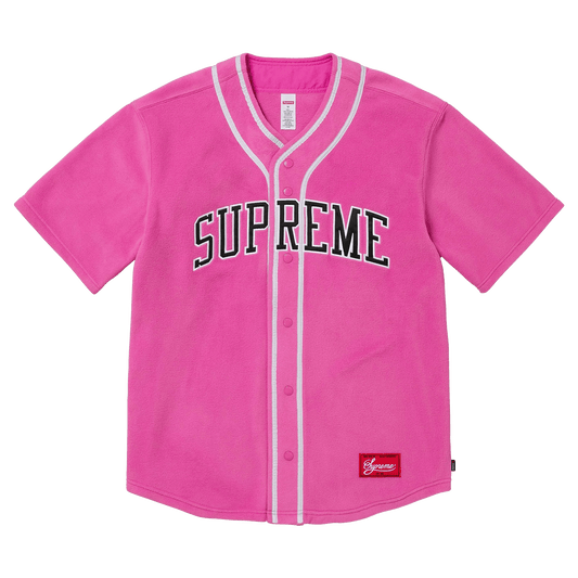 Supreme Polartec Baseball Jersey 'Pink'