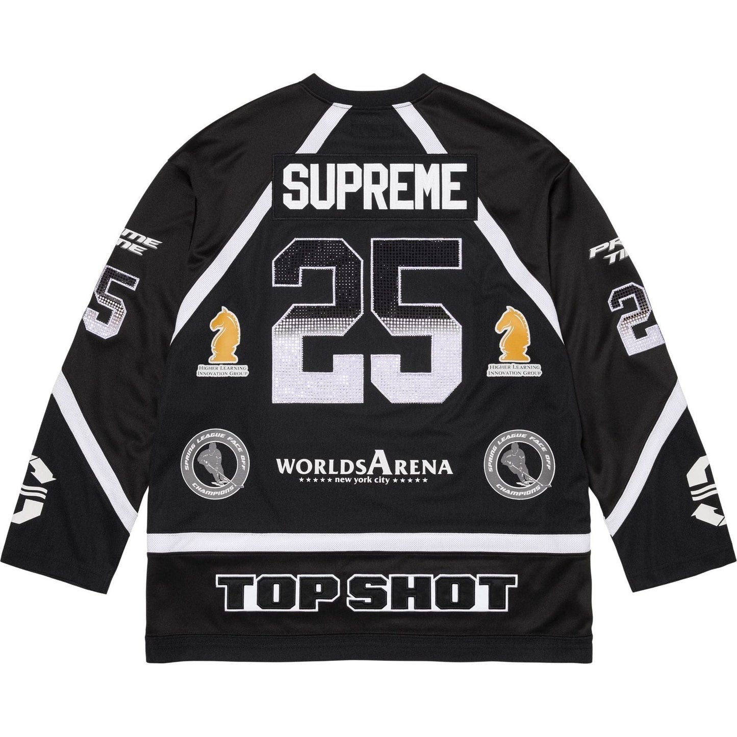Supreme Rhinestone Hockey Jersey 'Black'