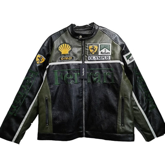 Ferrari F1 Racing Leather Jacket - 'Emerald'