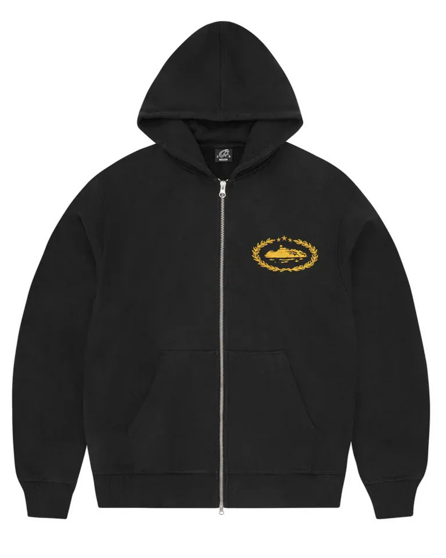 Corteiz Superior Royale Zip Hoodie - "Black/Yellow"