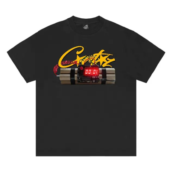 Corteiz Times Up Tee - "Black"