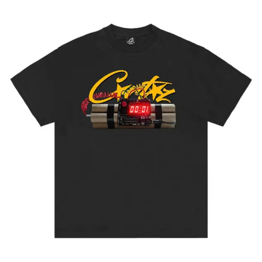 Corteiz Times Up Tee - "Black"