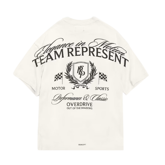 Represent Crest T-Shirt - "Flat White"