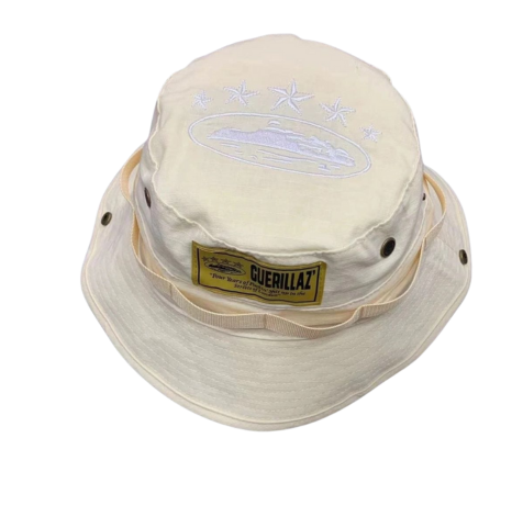 Corteiz Guerillaz Bucket Hat Cream