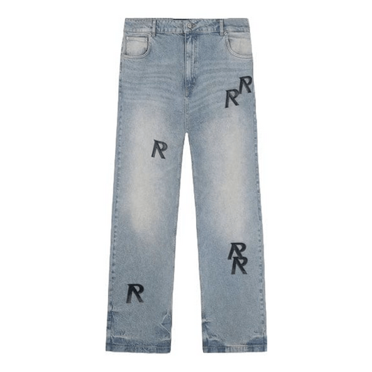 Represent R3 Initial Baggy Denim Jeans 'Stone Wash'