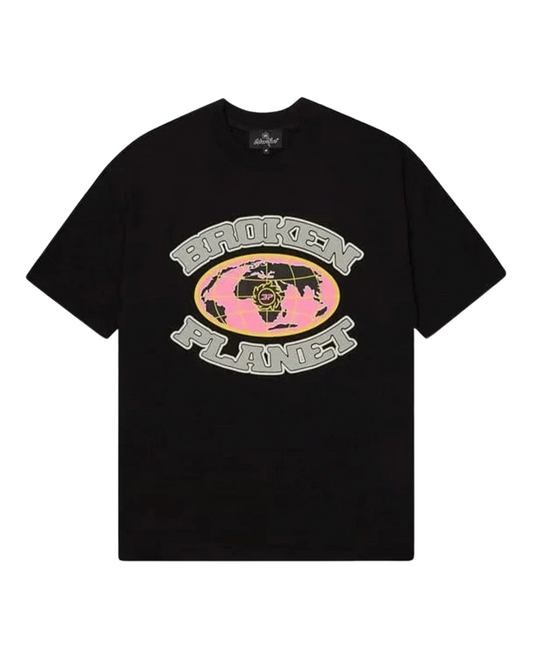 Broken Planet Grid T-Shirt - "Midnight Black"
