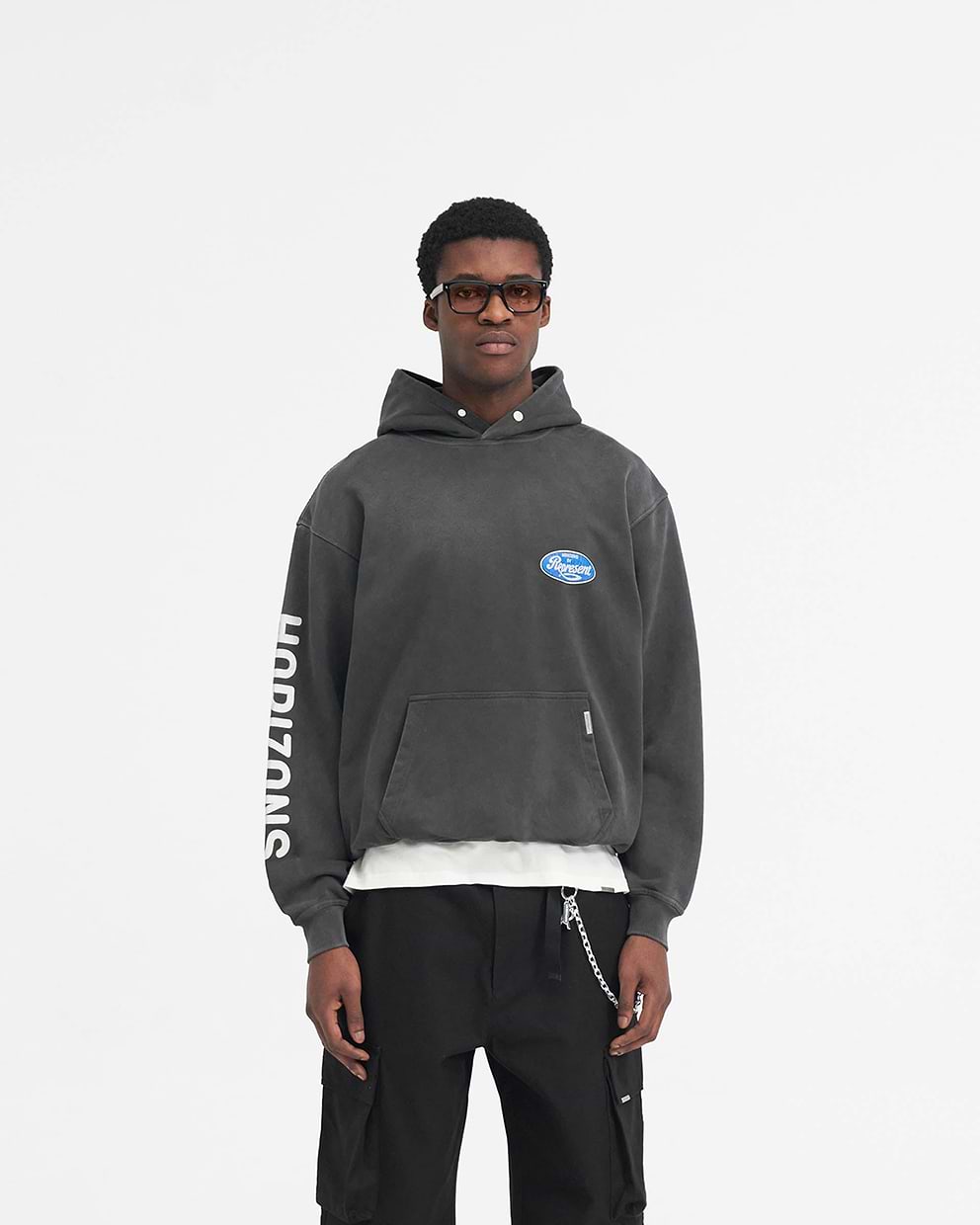 Represent Classic Parts Hoodie - "Aged Black"