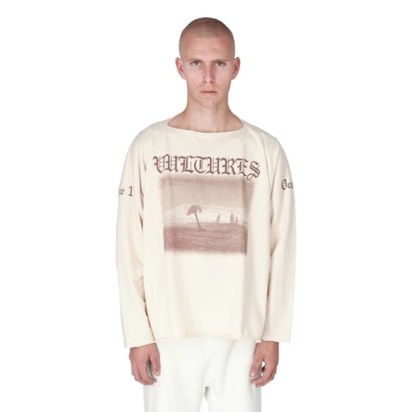 YZY Vultures Cream Printed Longsleeve