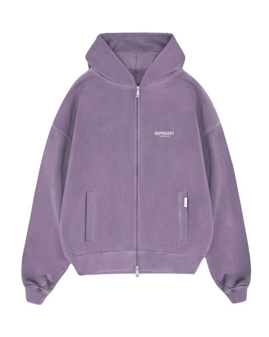 Represent Owners Club Zip Hoodie - 'Vintage Violet'