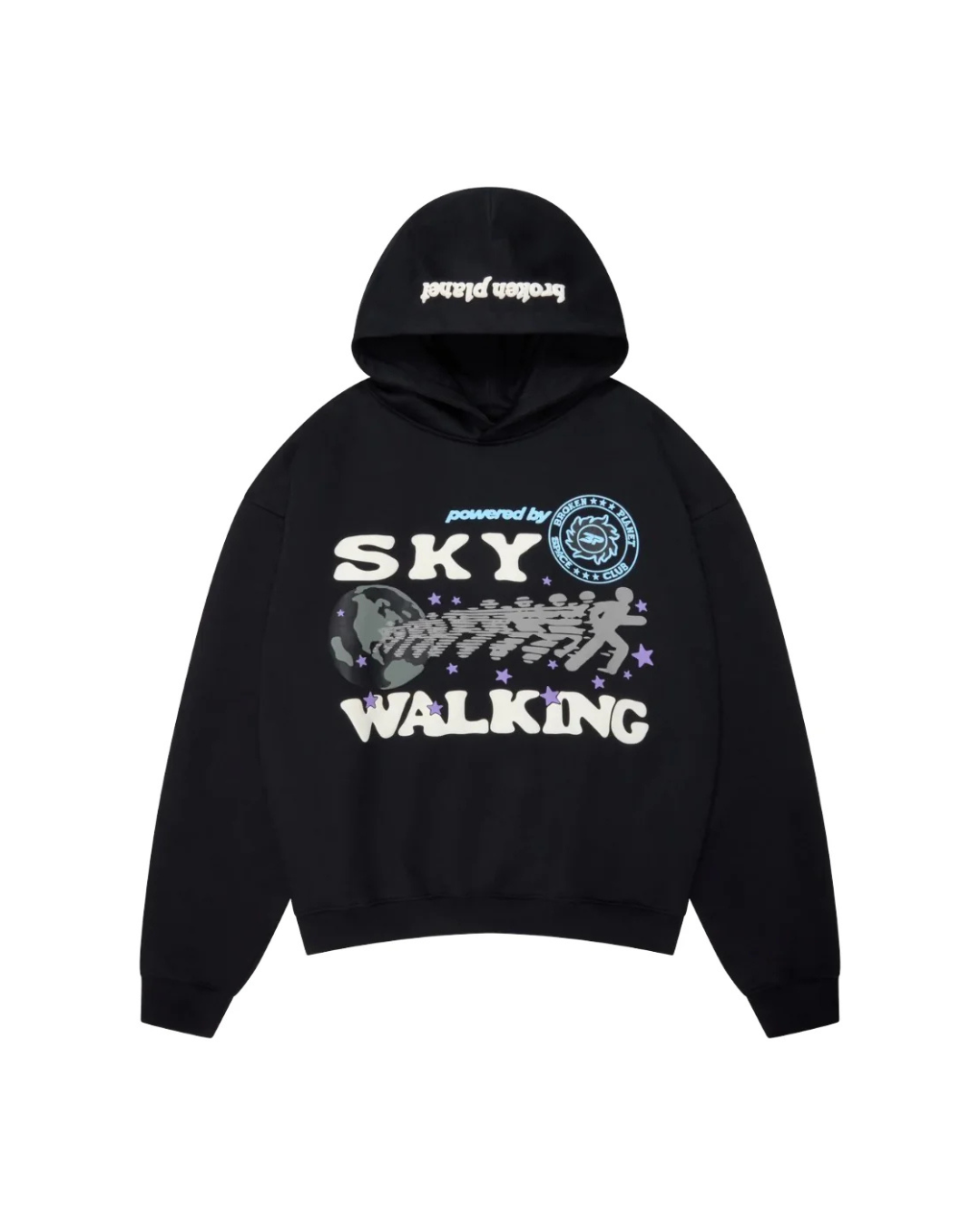 Broken Planet Sky Walking Hoodie Midnight Black