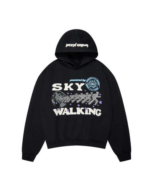 Broken Planet Sky Walking Hoodie Midnight Black