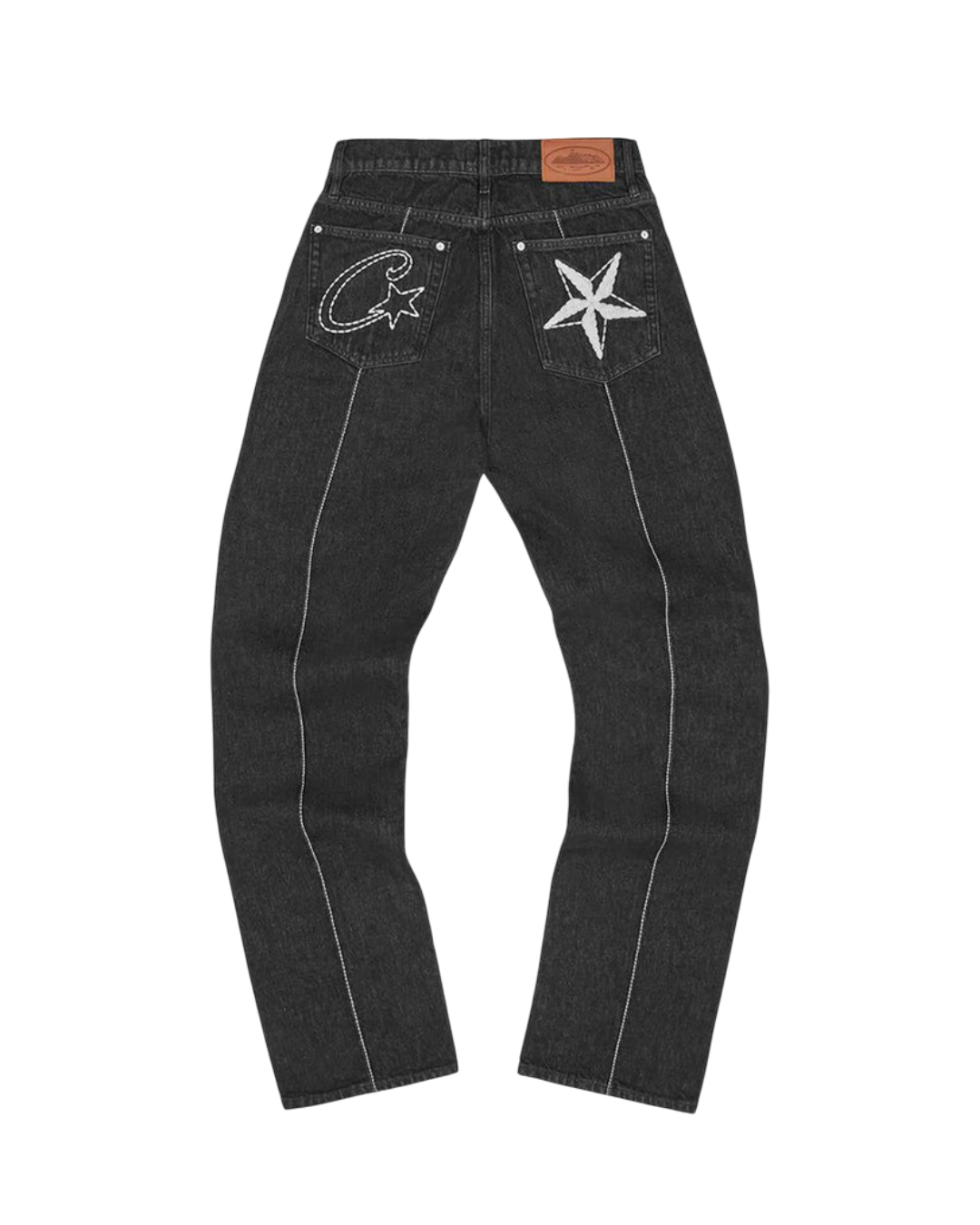 Corteiz C-Star Stitch-Down Jeans - 'Triple Black'
