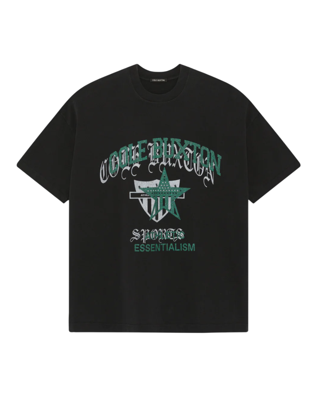 COLE BUXTON AMERICANA OVERLAY T-SHIRT - VINTAGE BLACK