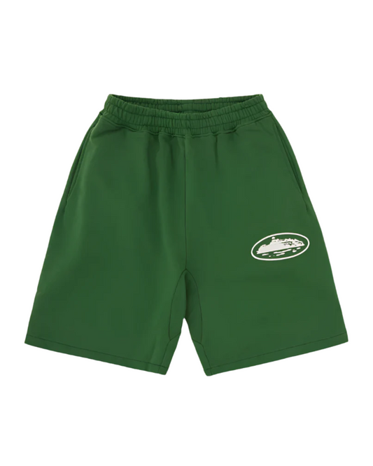 Corteiz Island Puff Print Sweatshort - 'Green'