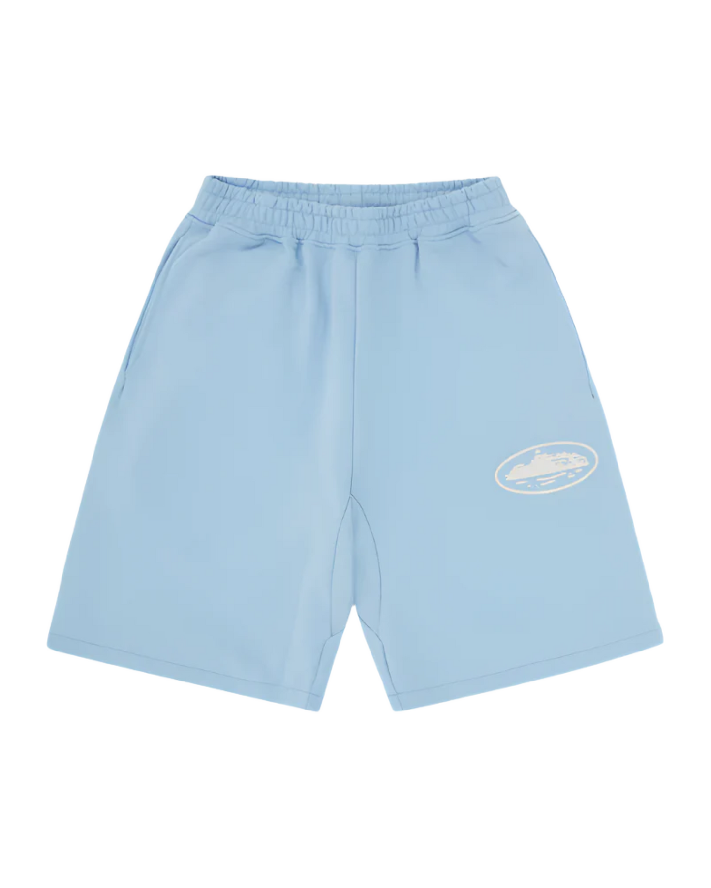 Corteiz Island Puff Print Sweatshort - 'Baby Blue'