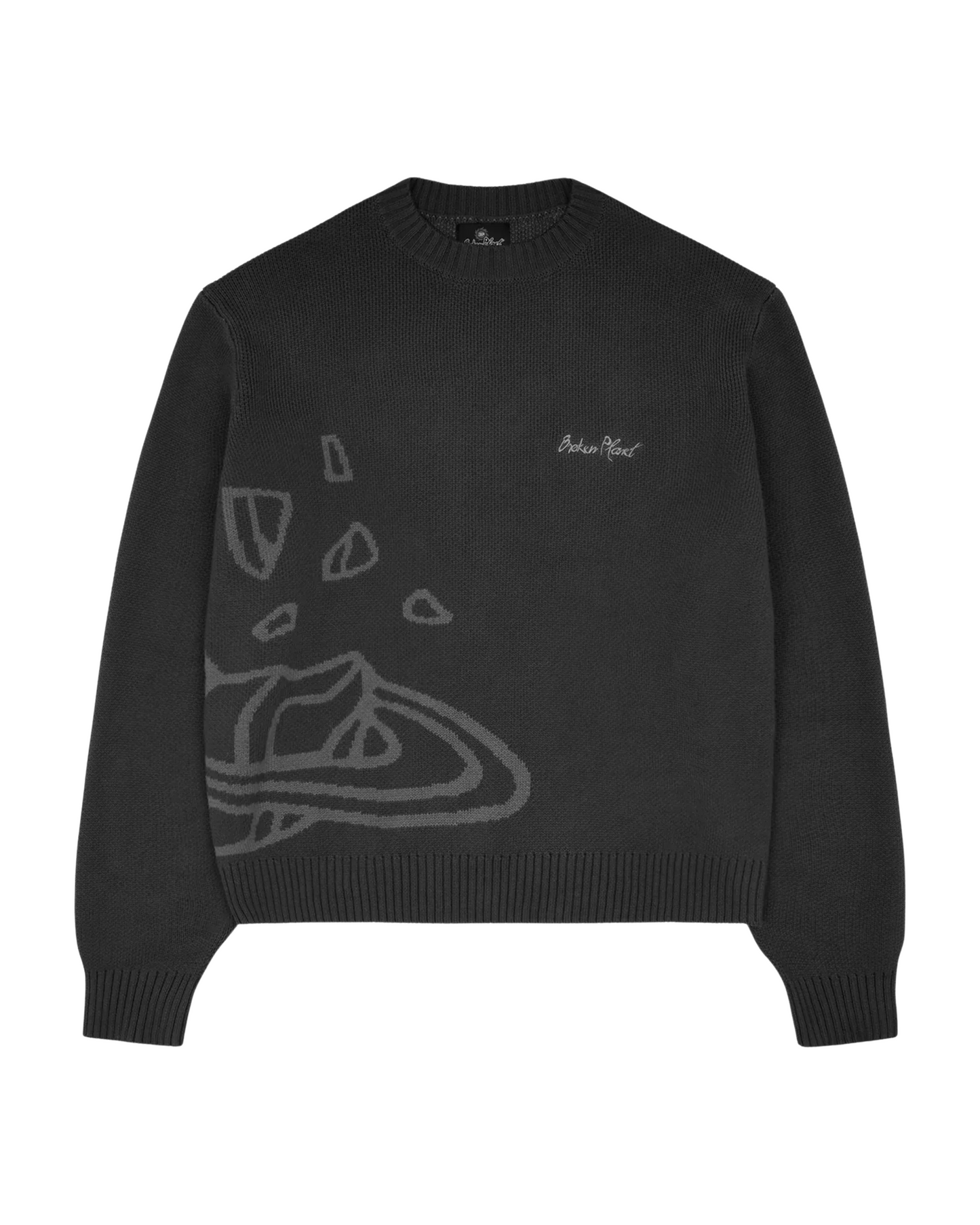 Broken Planet Black Planet Knit Sweater - 'Midnight Black'