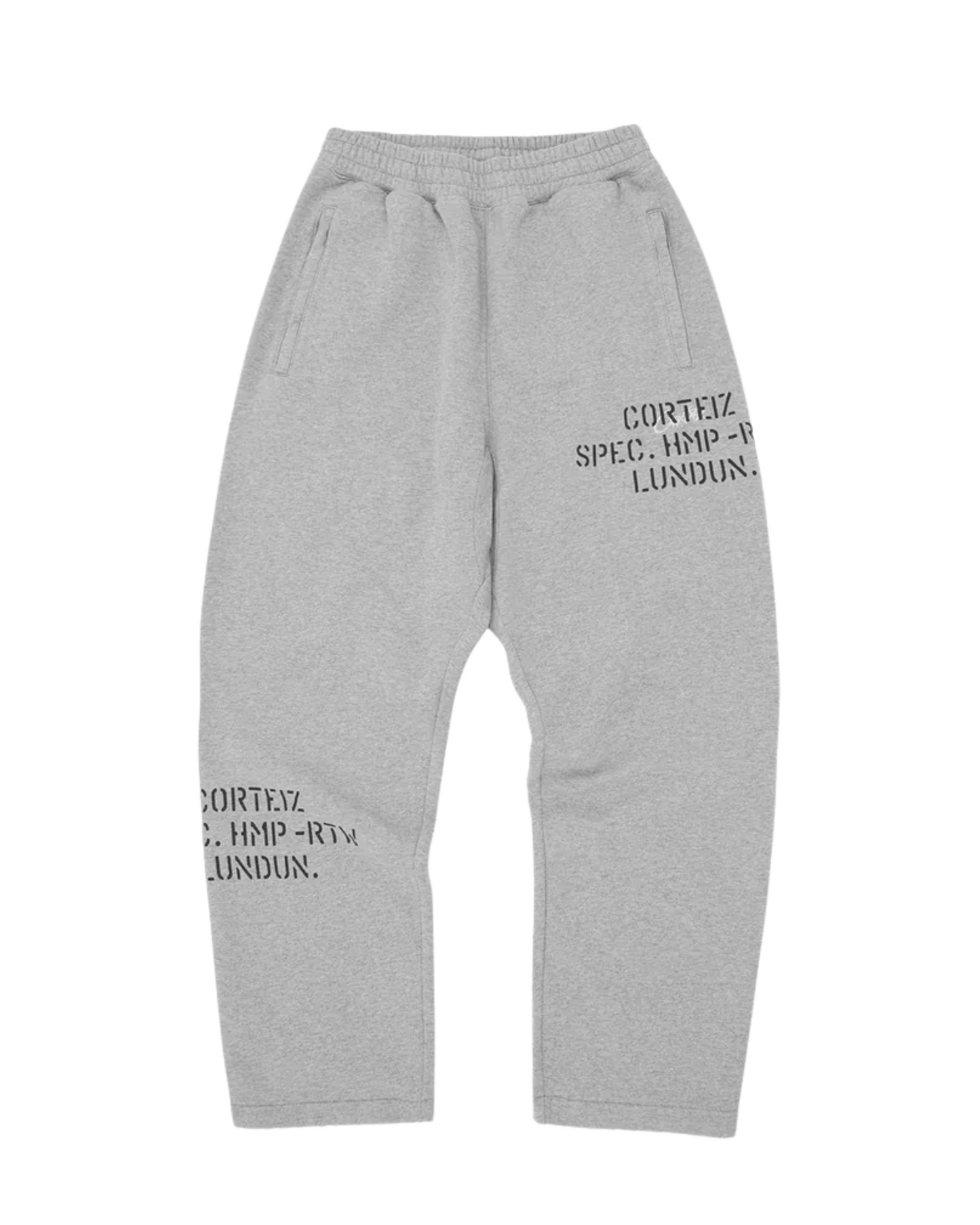 Corteiz HMP Stencil Open Hem Pant - 'Light Heather'