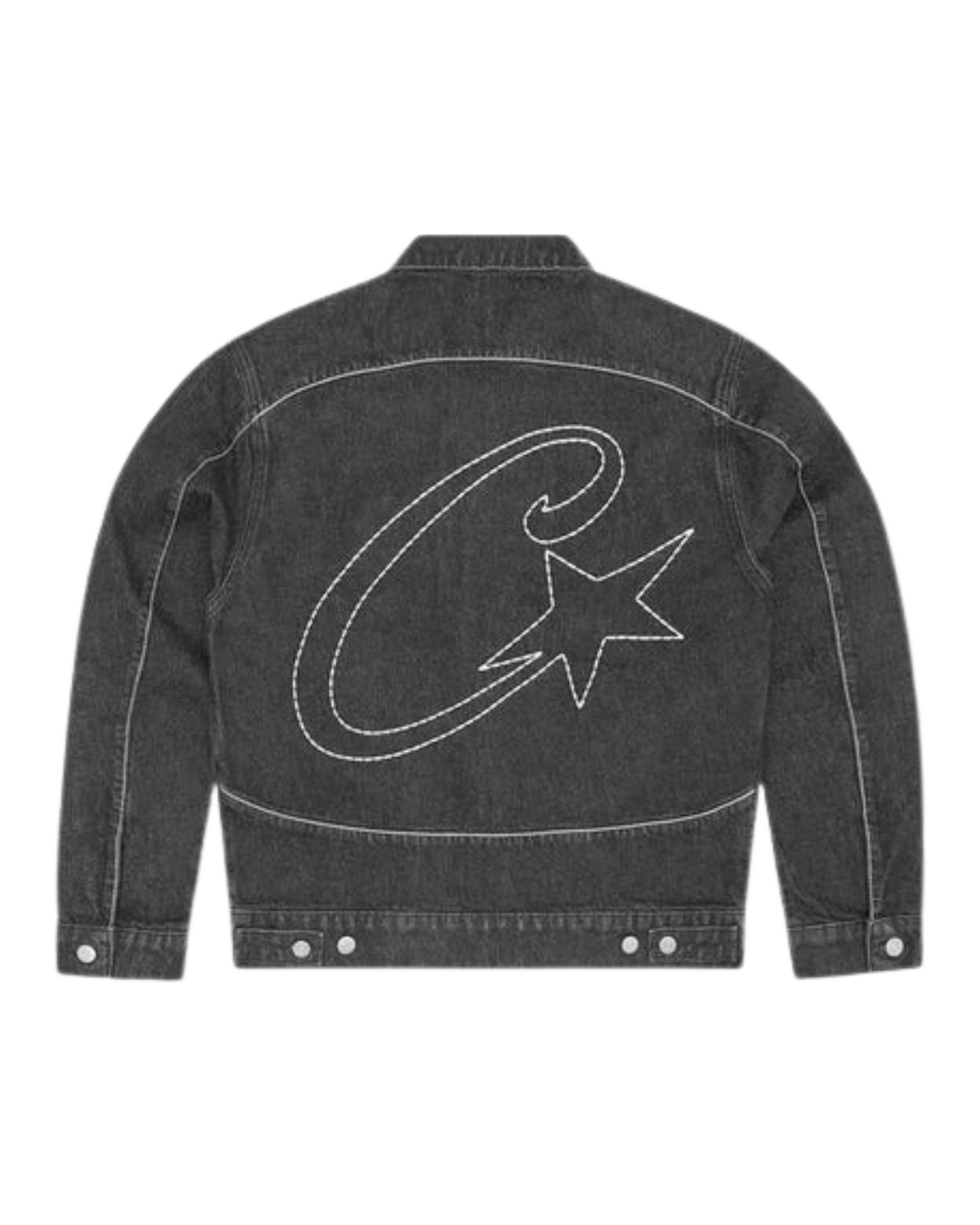 Corteiz C-Star Stitch-Down Denim Jacket - 'Black'
