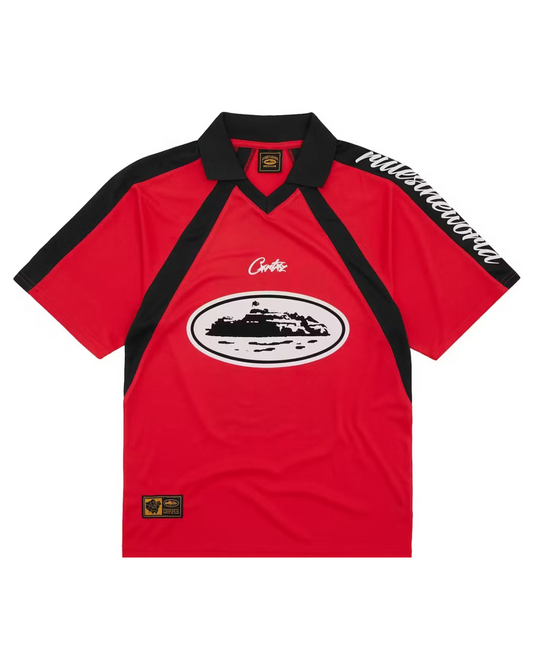 Corteiz Alcatraz Football Jersey - 'Red'