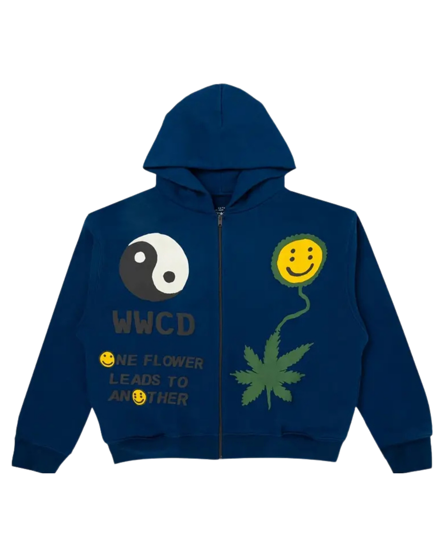 Cactus Plant Flea Market Earth First Zip Up Hoodie - 'Blue'