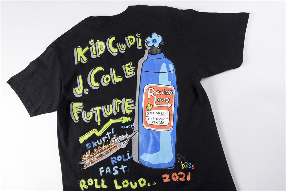 Rolling Loud T-Shirt • Kid Cudi • J. Cole • Future 'Black'