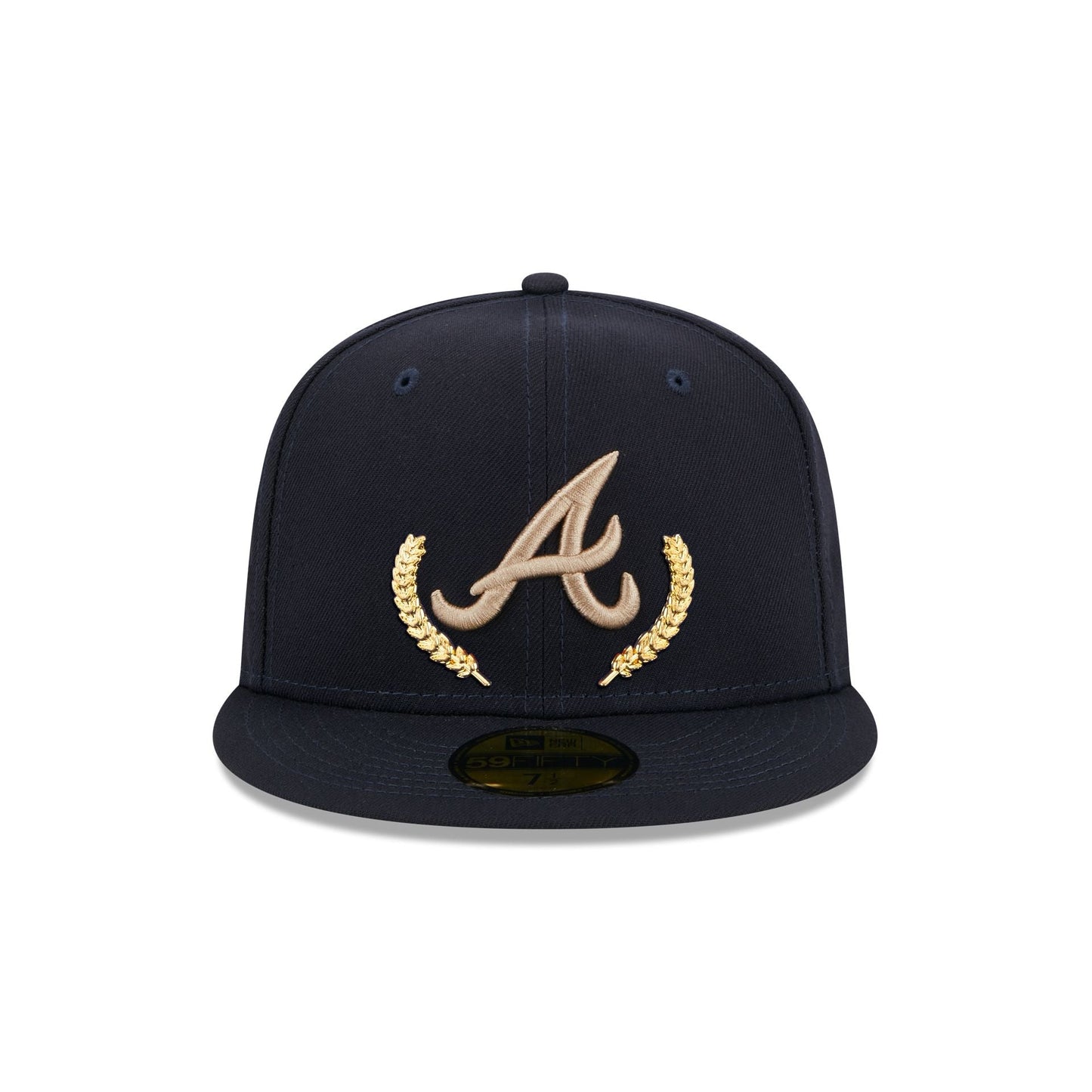 Atlanta Braves Gold Leaf 59FIFTY Fitted Hat