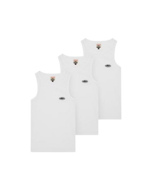 Corteiz HMP Essentials Tank Top (3 Pack) - "White"