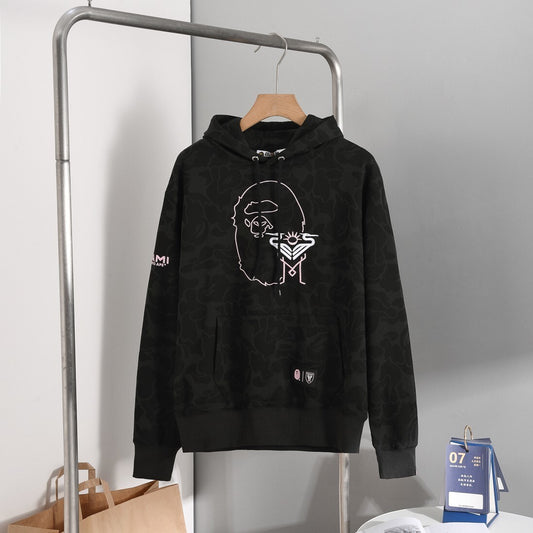 Bape x Inter Miami Camo Hoodie Black