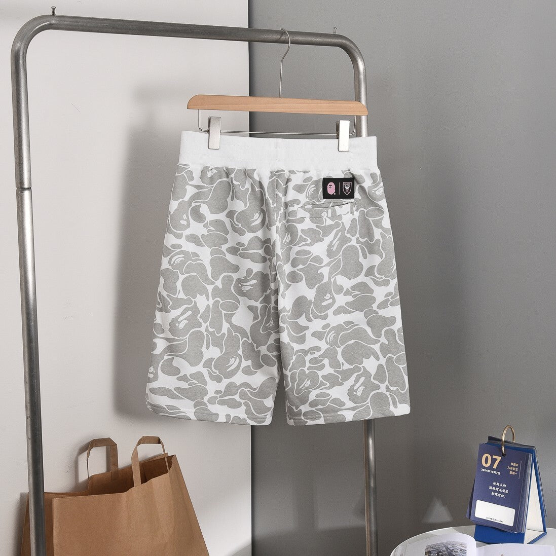 Bape x Inter Miami Camo Shorts Grey