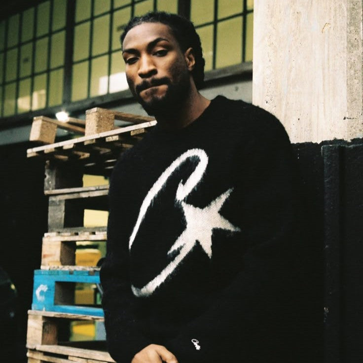 Corteiz C Star Mohair Knit Sweater - 'Black'