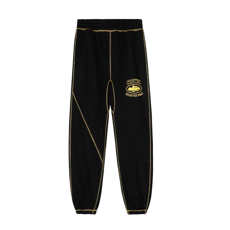 Corteiz Alcatraz Contrast Pants Black/Yellow
