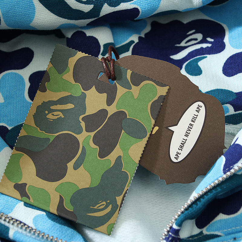 BAPE ABC Camo Shark Full Zip Hoodie Blue