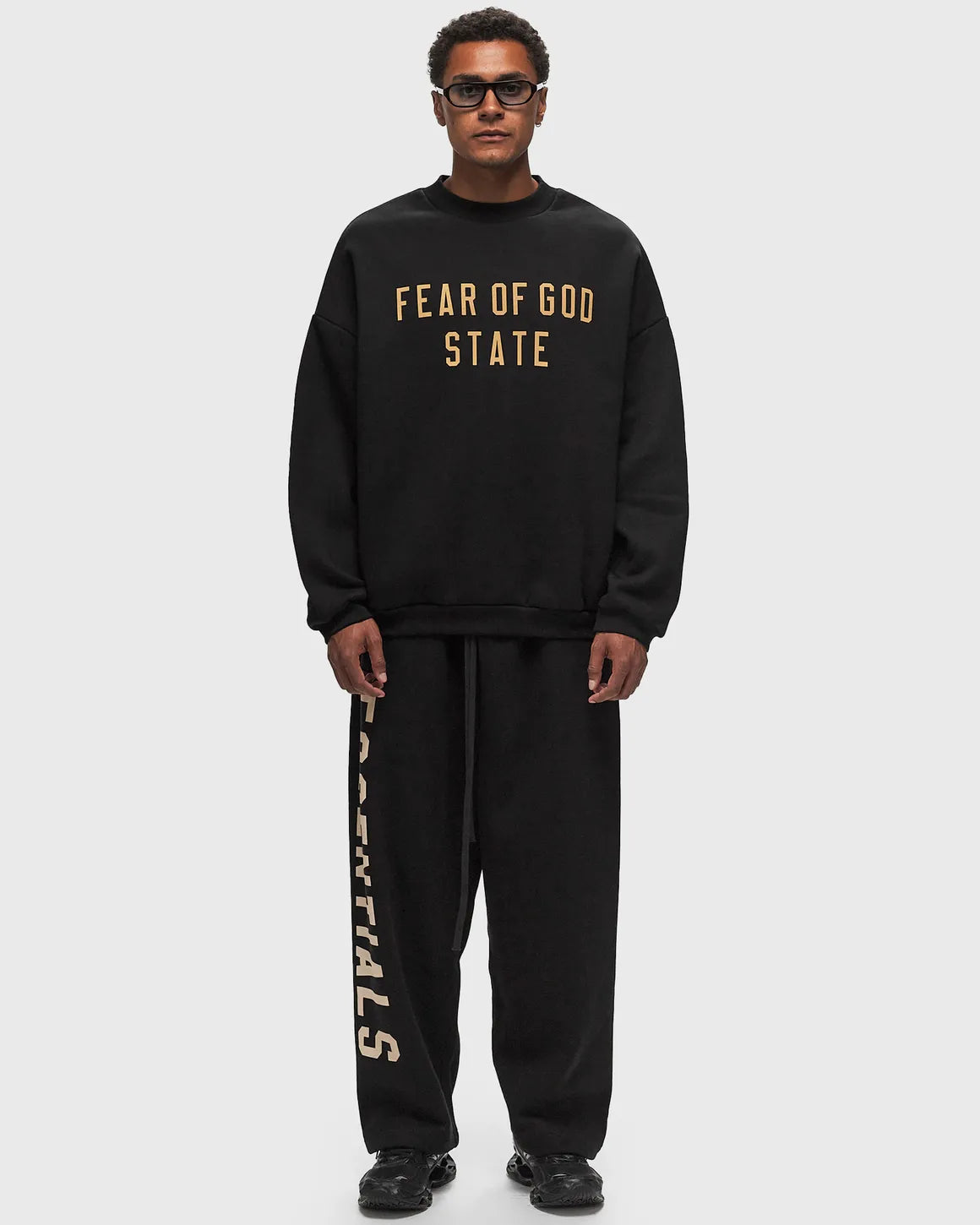 Fear of God Essentials Fleece Crewneck - "Black"