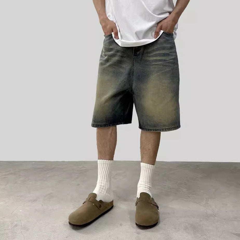 WASHED NOSTALGIC DENIM SHORTS