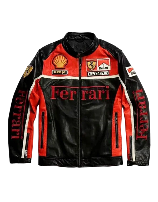 Ferrari F1 Racing Leather Jacket - 'Harley Red'