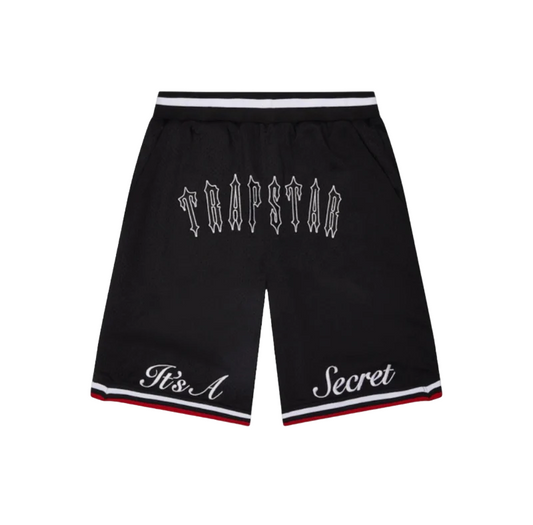 Trapstar It's A Secret Basketball Shorts - Black / White / Red