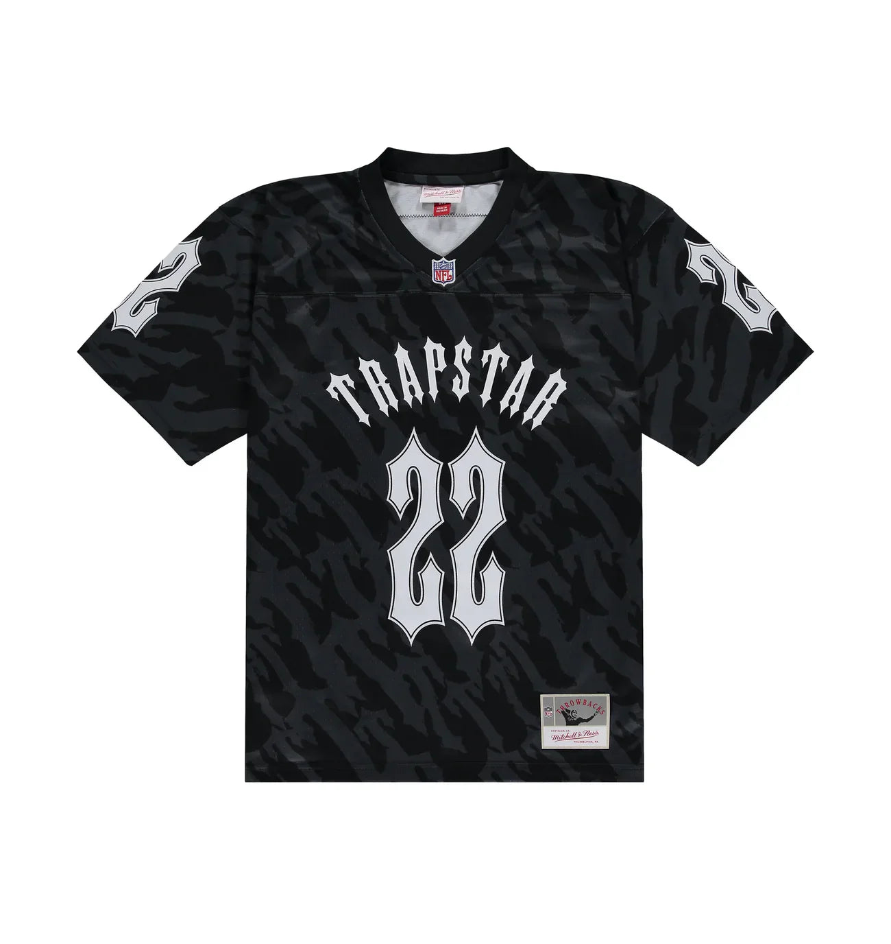 Trapstar x NFL Mitchell & Ness '22 Football Jersey Black