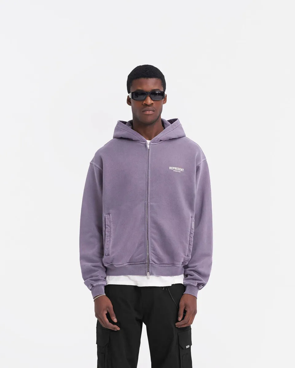 Represent Owners Club Zip Hoodie - 'Vintage Violet'